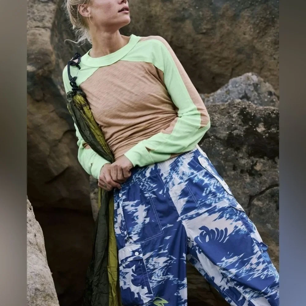 NWOT Free People Color Burst Hike Pants ~ Size Medium